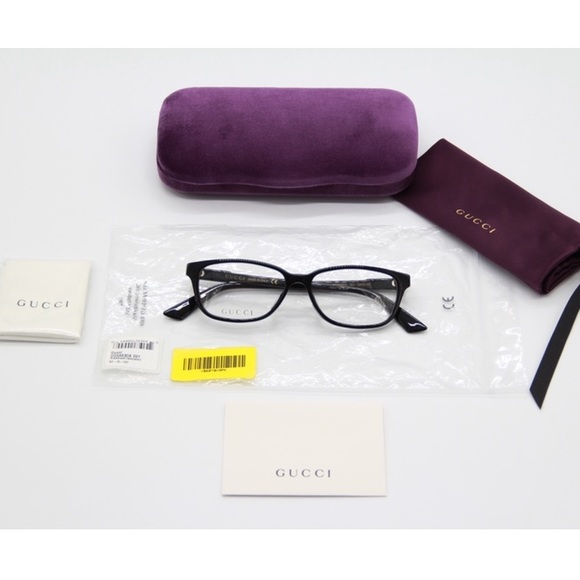 NEW GG0493OA 001 EYEGLASSES GUCCI GG 0493OA BLACK EYEWEAR GUCCI - Picture 9 of 10